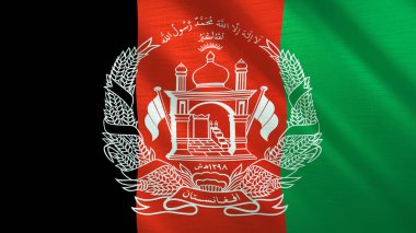 Afganistan 'ın sallanan bayrağı. Yüksek kalite 3 boyutlu illüstrasyon. Haber, haber ve olaylar için mükemmel.. 