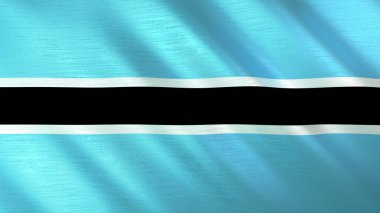 Botswana 'nın sallanan bayrağı. Yüksek kalite 3 boyutlu illüstrasyon. Haber, haber ve olaylar için mükemmel.. 