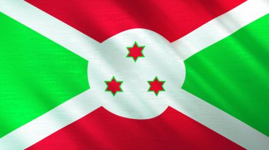 Burundi 'nin sallanan bayrağı. Yüksek kalite 3 boyutlu illüstrasyon. Haber, haber ve olaylar için mükemmel.. 