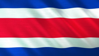 Kosta Rika 'nın sallanan bayrağı. Yüksek kalite 3 boyutlu illüstrasyon. Haber, haber ve olaylar için mükemmel.. 