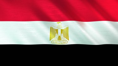Mısır 'ın sallanan bayrağı. Yüksek kalite 3 boyutlu illüstrasyon. Haber, haber ve olaylar için mükemmel.. 