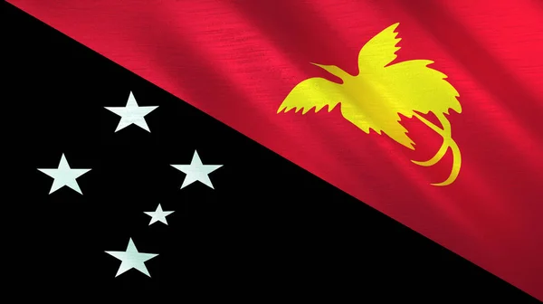 Bandeira Acenando Papua Nova Guiné Ilustração Alta Qualidade Perfeito Para — Fotografia de Stock