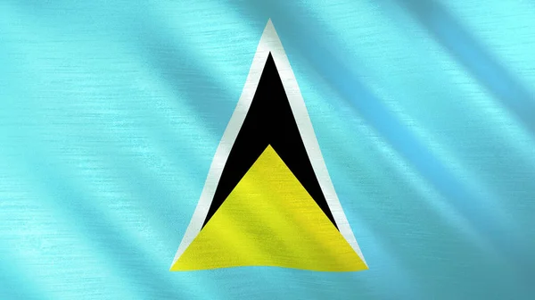 Waving Flag Saint Lucia High Quality Illustration Perfect News Reportage — Stock Photo, Image