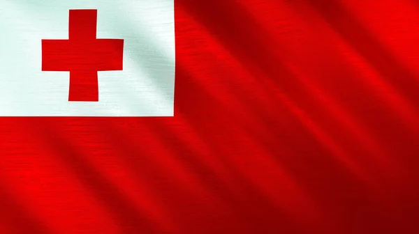 Bandeira Ondulada Tonga Ilustração Alta Qualidade Perfeito Para Notícias Reportagem — Fotografia de Stock