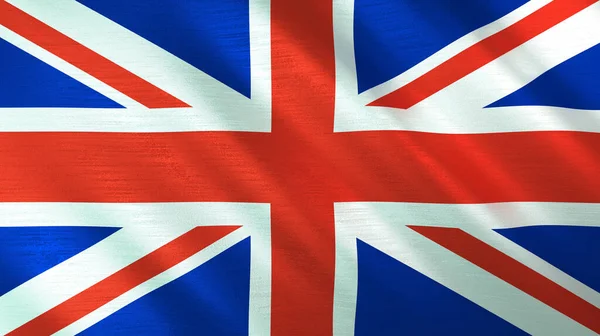 Bandera Ondeante Del Reino Unido Ilustración Alta Calidad Perfecto Para — Foto de Stock