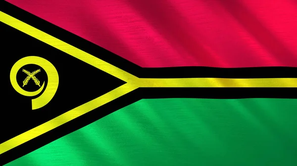 Waving Flag Vanuatu High Quality Illustration Perfect News Reportage Events — Stock Photo, Image