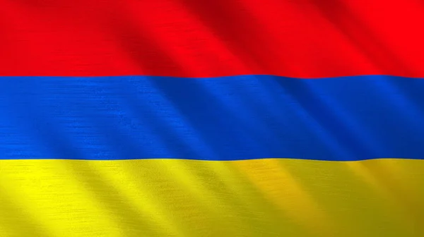 Armeniens Flagga Viftar Hög Kvalitet Illustration Perfekt För Nyheter Reportage — Stockfoto