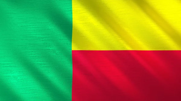 Waving Flag Benin High Quality Illustration Perfect News Reportage Events — Stock Photo, Image