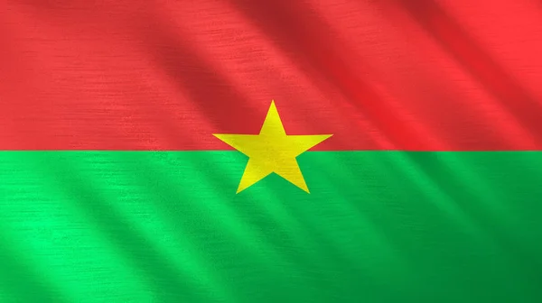 Bandera Ondeante Burkina Faso Ilustración Alta Calidad Perfecto Para Noticias — Foto de Stock