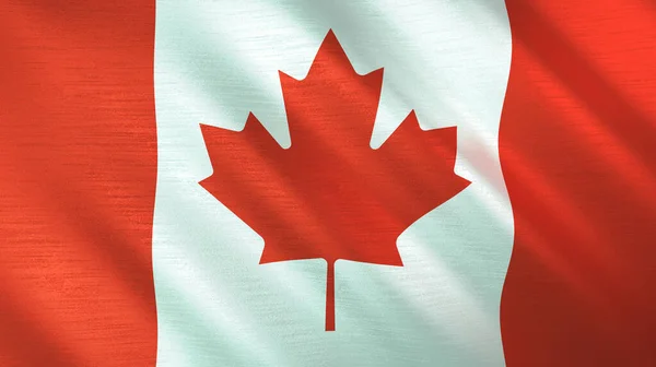 Zwaaiende Vlag Van Canada Hoge Kwaliteit Illustratie Perfect Voor Nieuws — Stockfoto