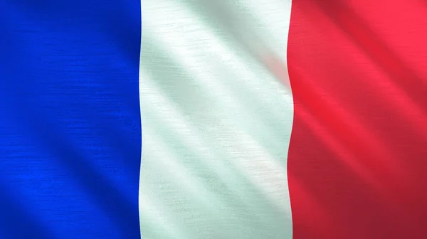 Vlnící Francouzská Vlajka Vysoce Kvalitní Ilustrace Ideální Pro Zprávy Reportáže — Stock fotografie