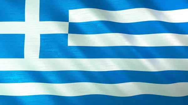 Bandeira Acenando Grécia Ilustração Alta Qualidade Perfeito Para Notícias Reportagem — Fotografia de Stock