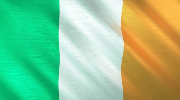 Waving Flag Ireland High Quality Illustration Perfect News Reportage Events — Stock Photo, Image