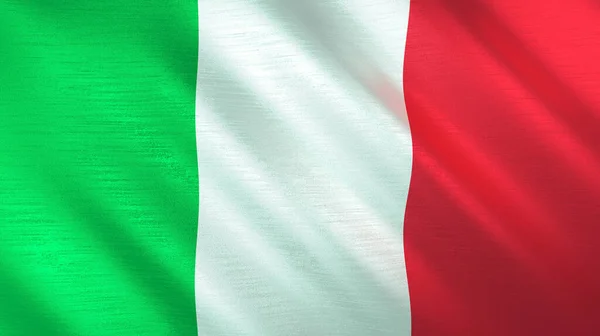 Размахивая Флагом Италии Высококачественная Трехмерная Иллюстрация Перфект Новостям Возрасту Событиям — стоковое фото