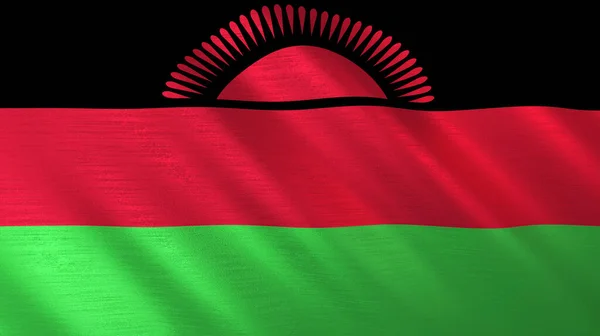 Bandeira Ondulada Malawi Ilustração Alta Qualidade Perfeito Para Notícias Reportagem — Fotografia de Stock