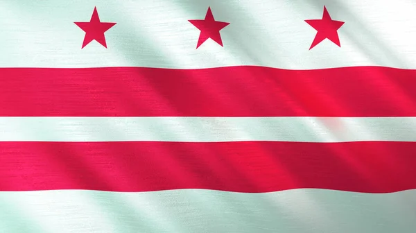 Die Wehende Flagge Des District Columbia Hochwertige Illustration Perfekt Für — Stockfoto