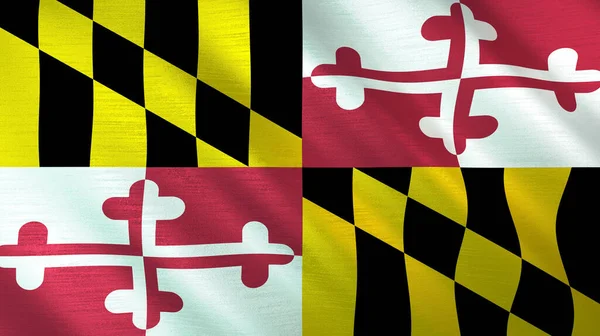 Die Wehende Fahne Von Maryland Hochwertige Illustration Perfekt Für Nachrichten — Stockfoto