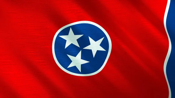 Bandera Ondeante Tennessee Ilustración Alta Calidad Perfecto Para Noticias Reportajes —  Fotos de Stock