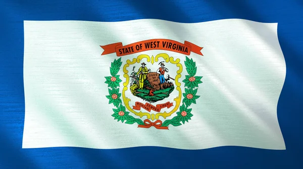 Västra Virginias Flagga Hög Kvalitet Illustration Perfekt För Nyheter Reportage — Stockfoto