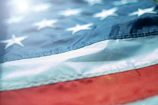 Amerikas Förenta Staters Flagga Gammal Härlighet Närbild Foto Patriotisk Bakgrund — Stockfoto