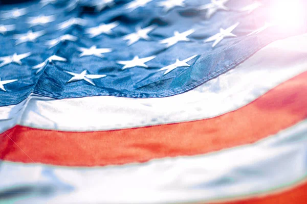 Amerikas Förenta Staters Flagga Gammal Härlighet Närbild Foto Patriotisk Bakgrund — Stockfoto