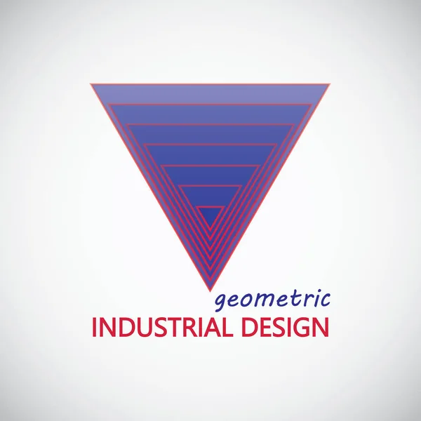 Logotipo de diseño industrial geométrico.Signo industrial de vector triangular — Vector de stock