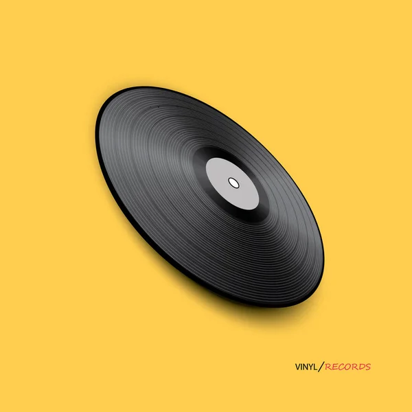Poster Vinyl Player Record Music Label Logo Trendy Gradient Line — Stock Vector