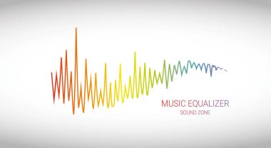 Müzik wave logosu. Renk darbe ses çalar