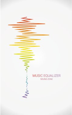 Nabız müzik çalar. Ses renkli wave logosu.