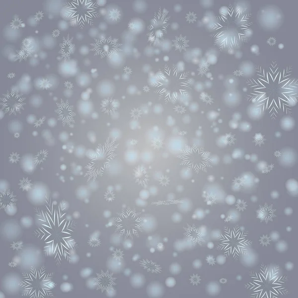 Векторный зимний фон с лепестками снежинок. EPS — стоковый вектор