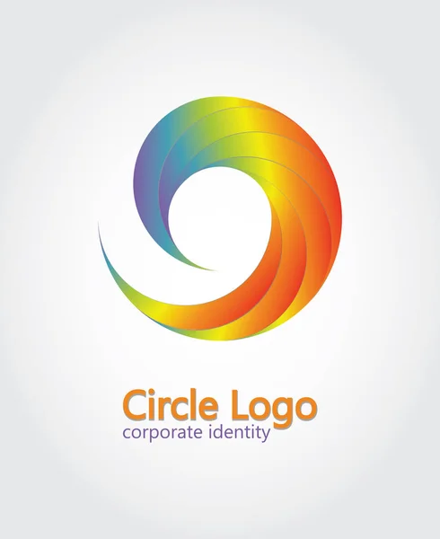 Spiral Symbol Regnbågens Färger Cirkeln Logotyp Tecken Pumphuset Abstrakt Isolerade — Stock vektor