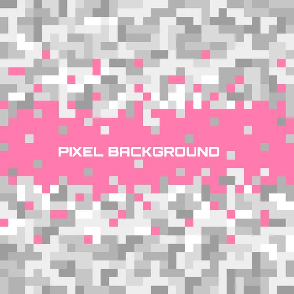 Roze mozaïek achtergrond met grijze pixels equalizer — Stockvector