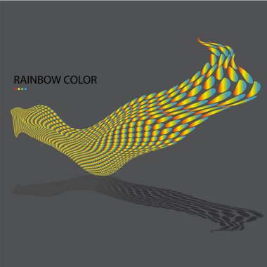 Renkli arka plan ile dinamik bir dalgalar