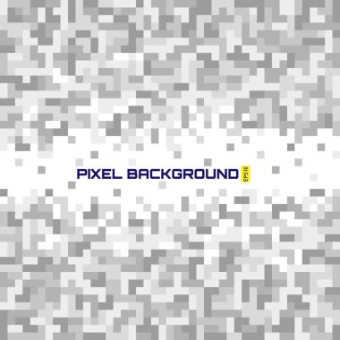 Mosaic background with White Grey pixels equalizer clipart