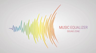 Müzik wave logosu. Renk darbe ses çalar