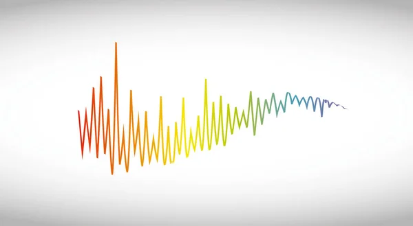 Müzik wave logosu. Renk darbe ses çalar — Stok fotoğraf
