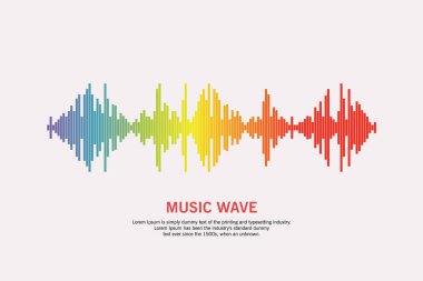 Nabız müzik çalar. Ses renkli wave logosu