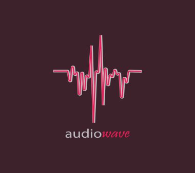 Ses dalgası logosu. Darbemüzik çalar simgesi. Ekolayzır elemanı