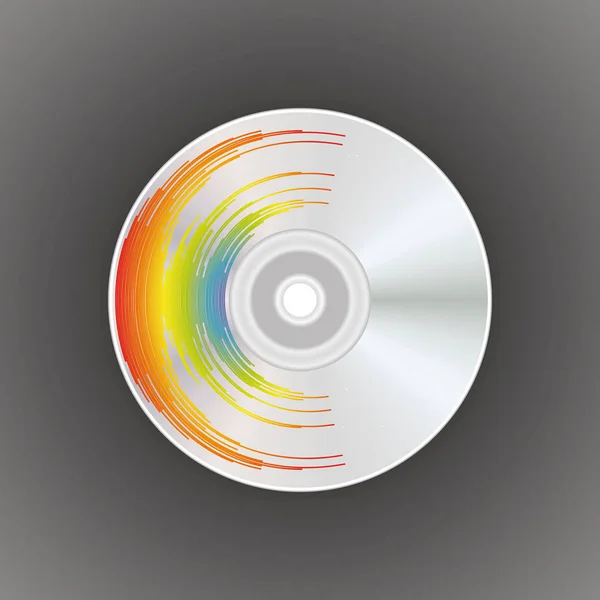 磁盘播放器记录海报与彩虹颜色 — 图库照片
