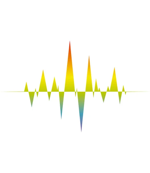 Audio colorful wave logo, music equalizer element