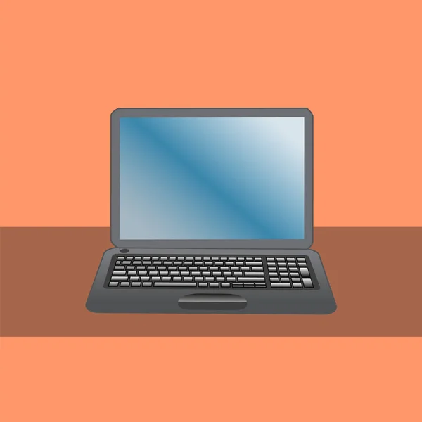 Computer laptop icon with Blank screen display — Stock Photo, Image