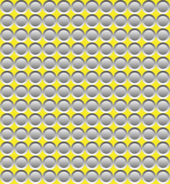 Mosaico circular abstracto gris sobre fondo amarillo — Foto de Stock