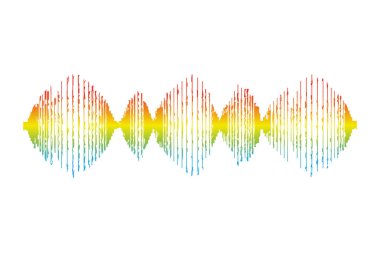 Nabız müzik çalar. Ses renkli wave logosu