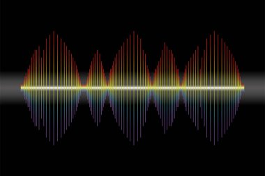 Neon ile siyah gökkuşağı darbe oyuncu dalgası