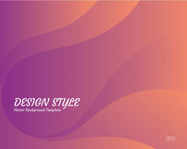 Современная форма градиента фиолетовый оранжевый волновой дизайн — стоковый вектор