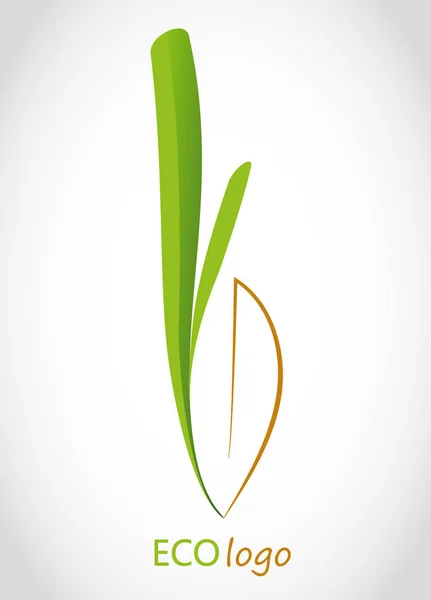 Logo art Eco. Web Vector ikona organiczna — Wektor stockowy