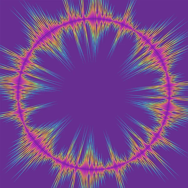 Spettro musica onda di sfondo. Jpeg colorato banner onda rotonda. Illustrazione della forma d'onda del lettore audio — Foto Stock