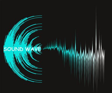 Dinamik dalgalı dijital müzik arkaplanı. Poster neon ses dalgası tasarımı. Vektör dalga biçimi teknolojisi