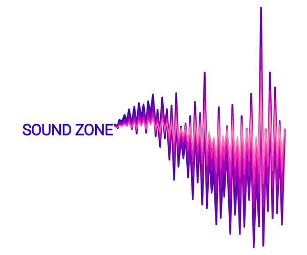 Pozadí zvukové vlny vektoru. Abstraktní prvek elektronické technologie pro tvorbu hudebního plakátu. Moderní audio ekvalizér, digitální stereo vibrace, pulsní rekordér — Stockový vektor