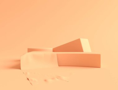 en az arka plan 3d render soyut geometrik şekil grup pastel renk ayarla